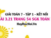 Bài 3.21 SGK Toán 7 tập 1 Kết nối tri thức